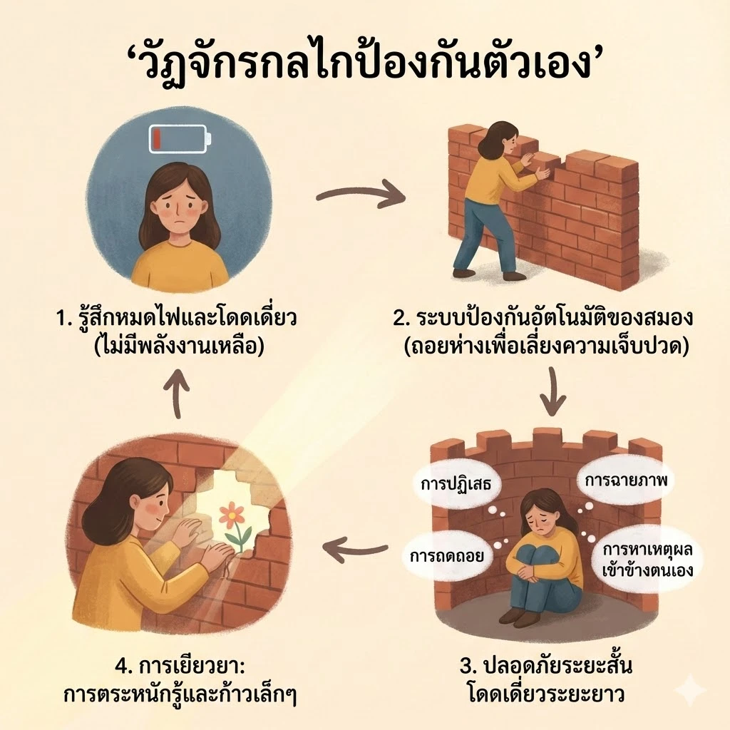 อินโฟกราฟฟิคกลไกป้องกันตัวเอง